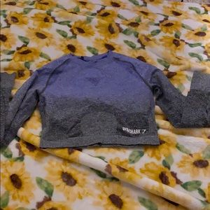 Blue grey ombré gymshark crop top.MAKE ME AN OFFER